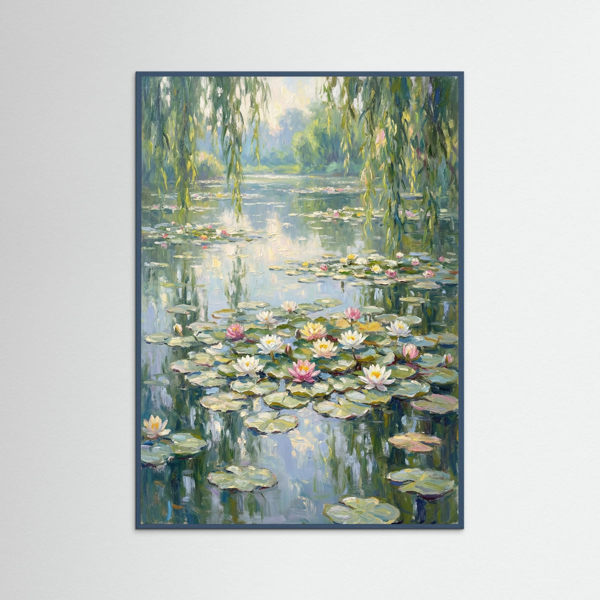 Teal Wood Water Lily Bridge