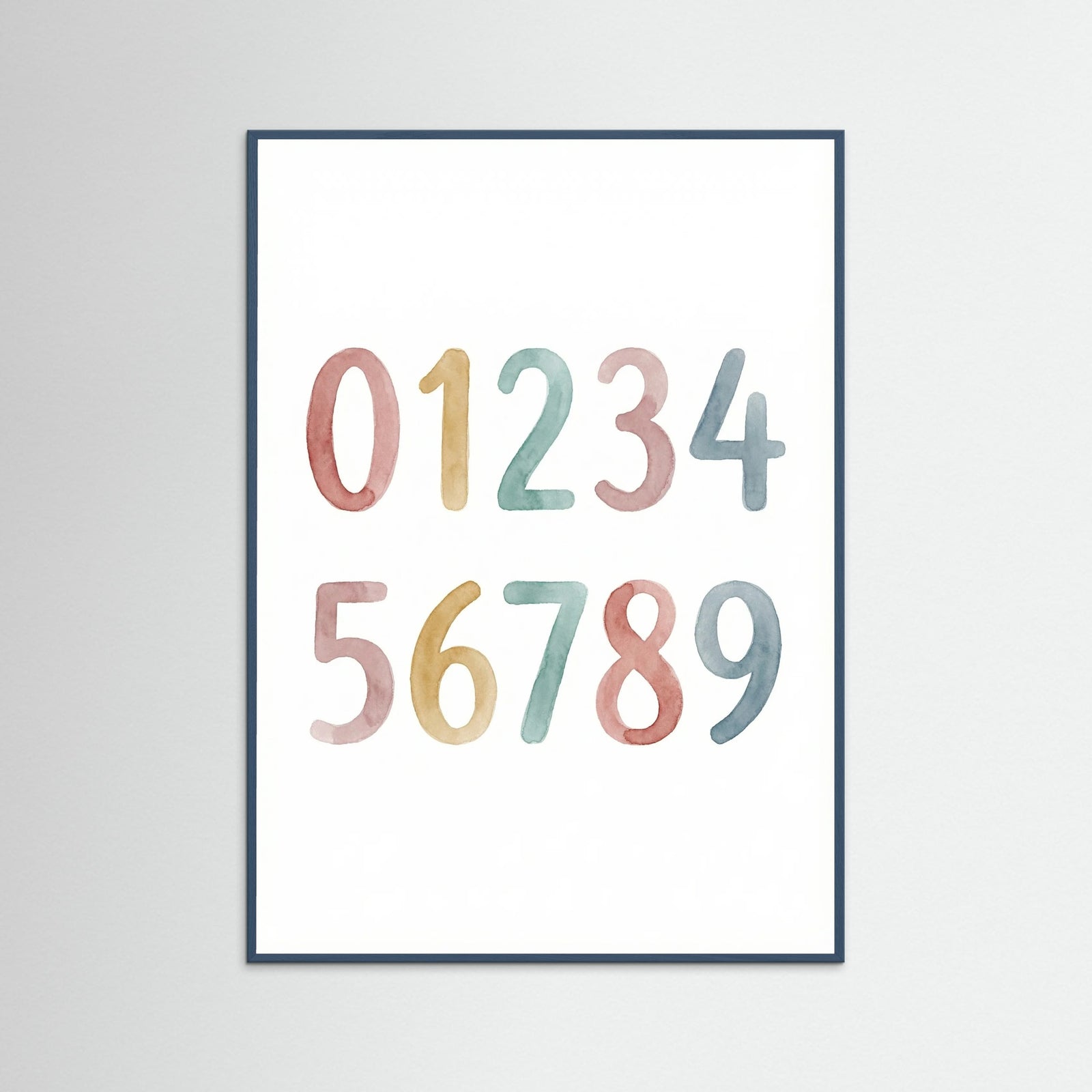 Teal Wood Watercolor Alphabet