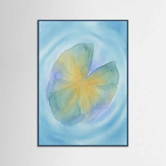 Teal Wood Wavy Petals Dance