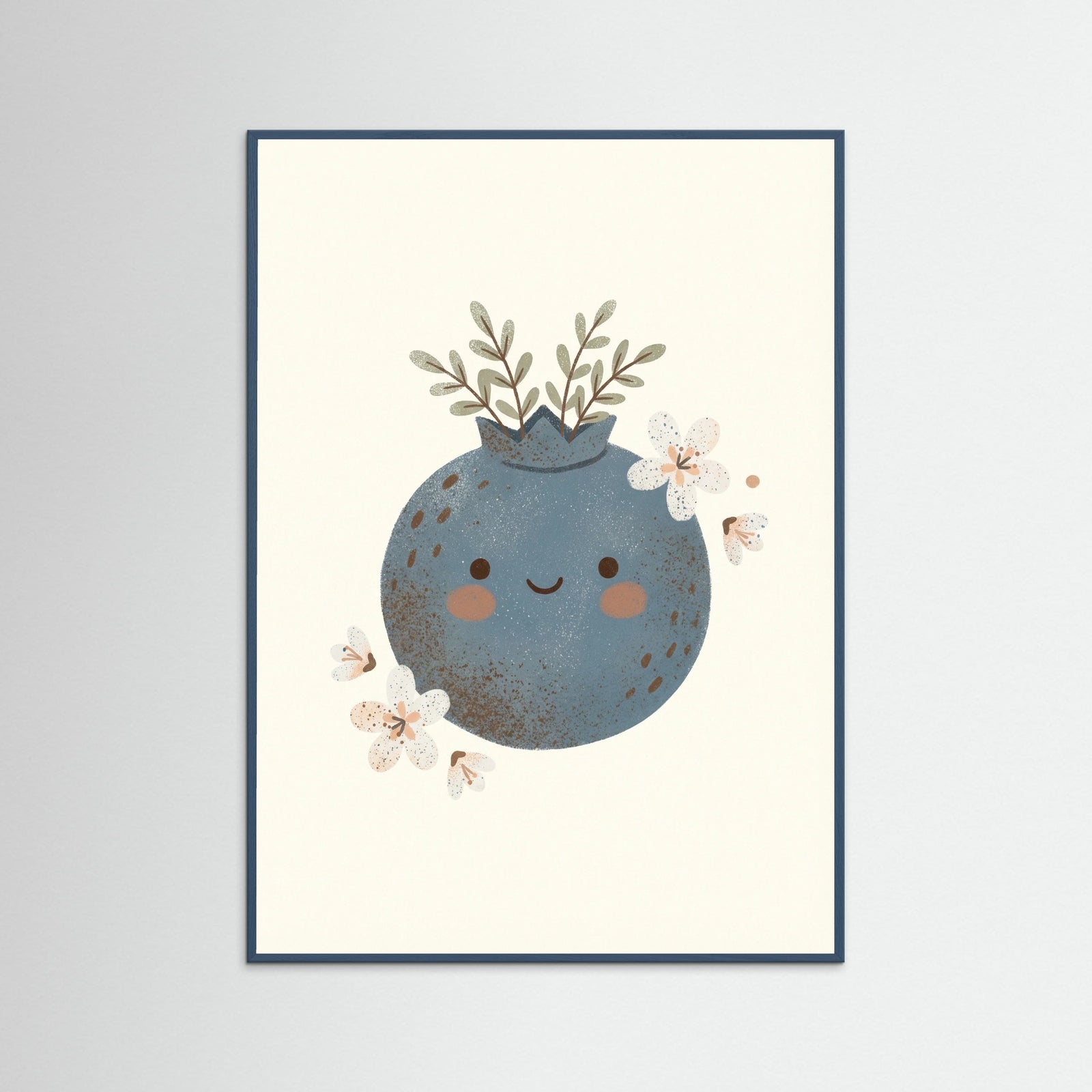 Teal Wood Whimsical Apple Friend