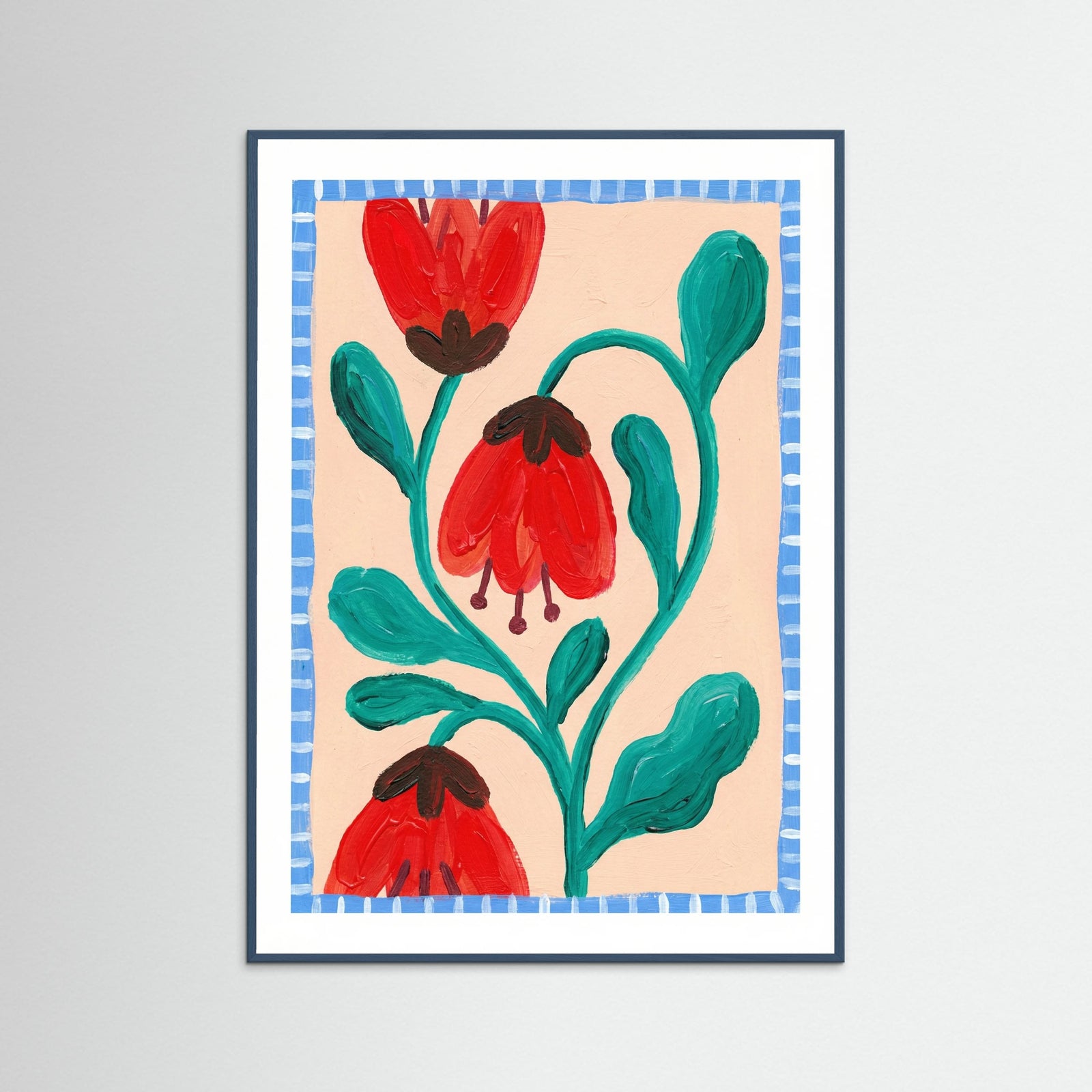 Teal Wood Whimsical Bloom