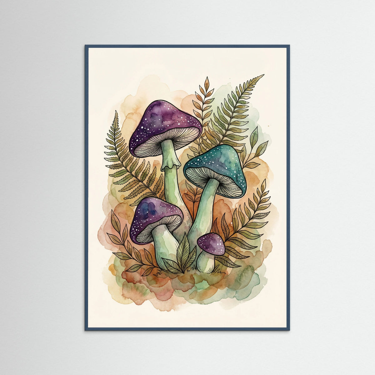 Teal Wood Whimsical Bloom