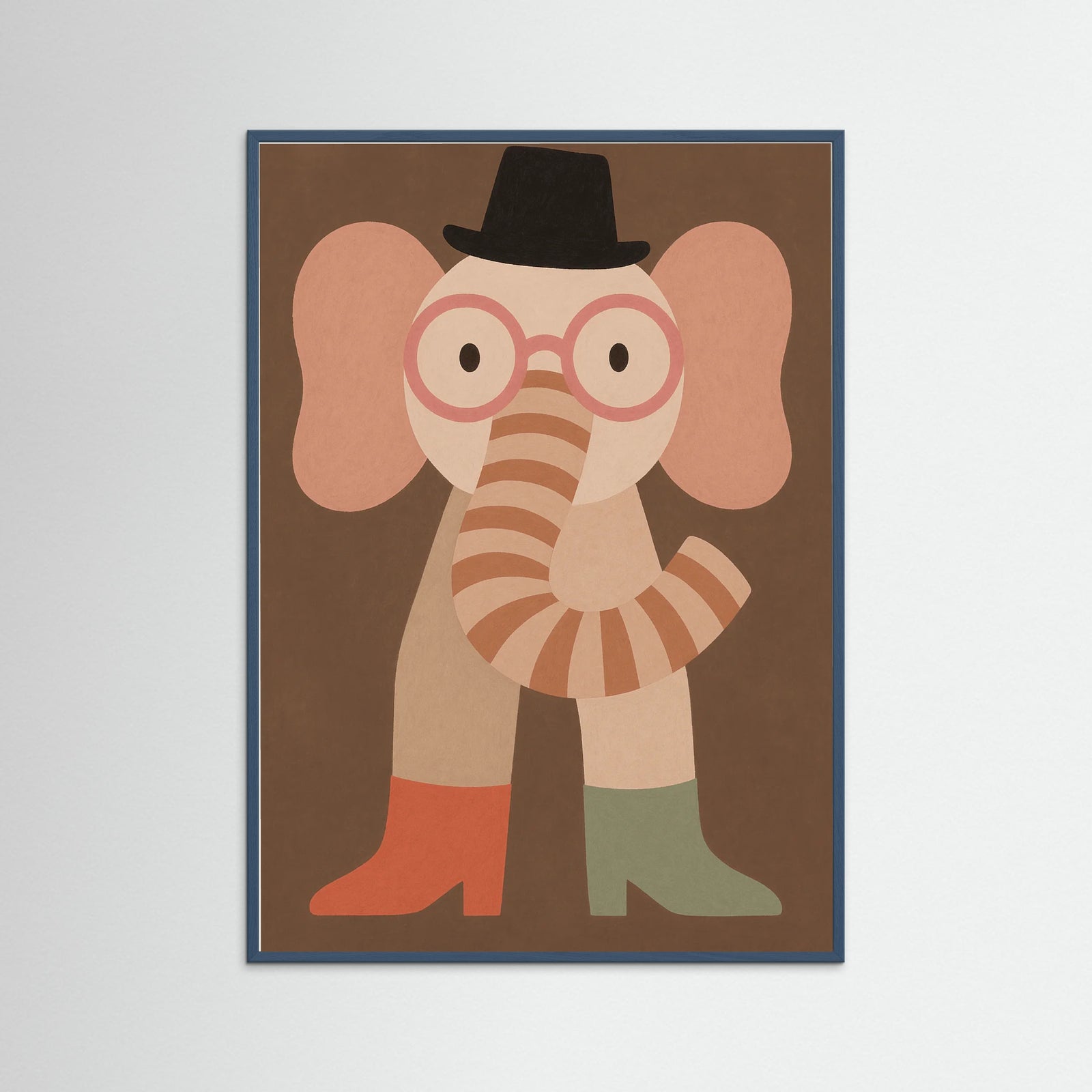 Teal Wood Whimsical Elephant Style