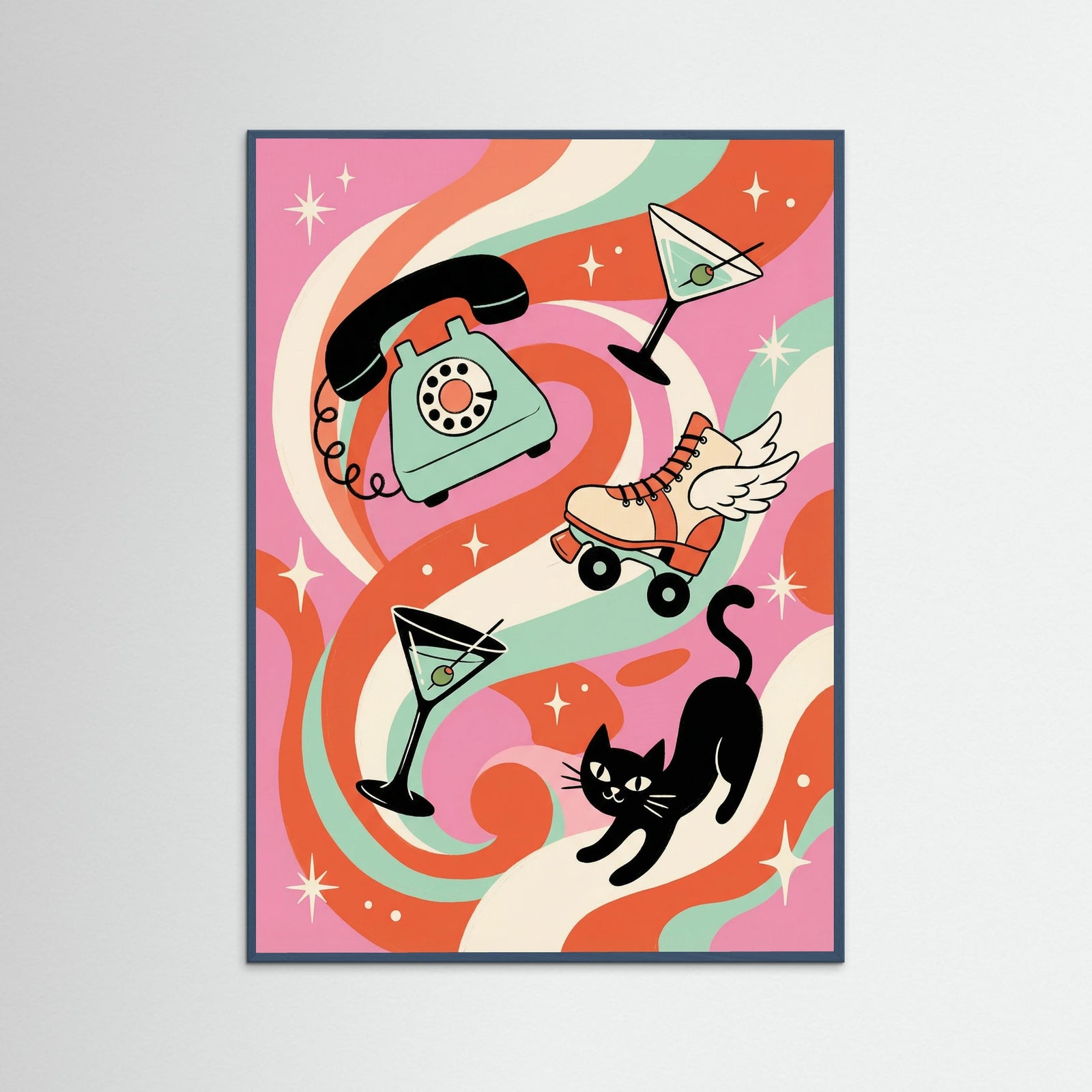 Teal Wood Whimsical Heart Dreams