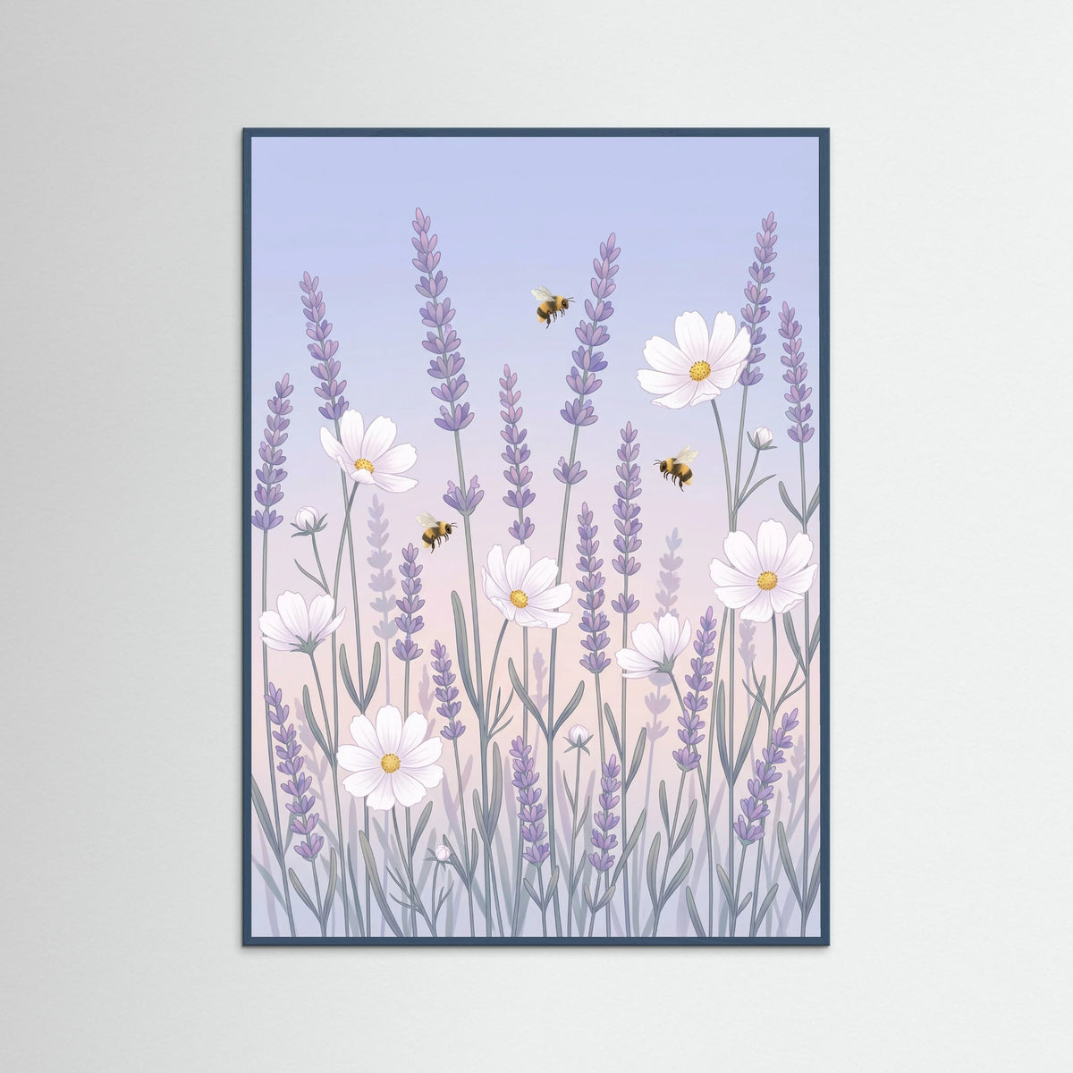 Teal Wood Whimsical Poppy Garden