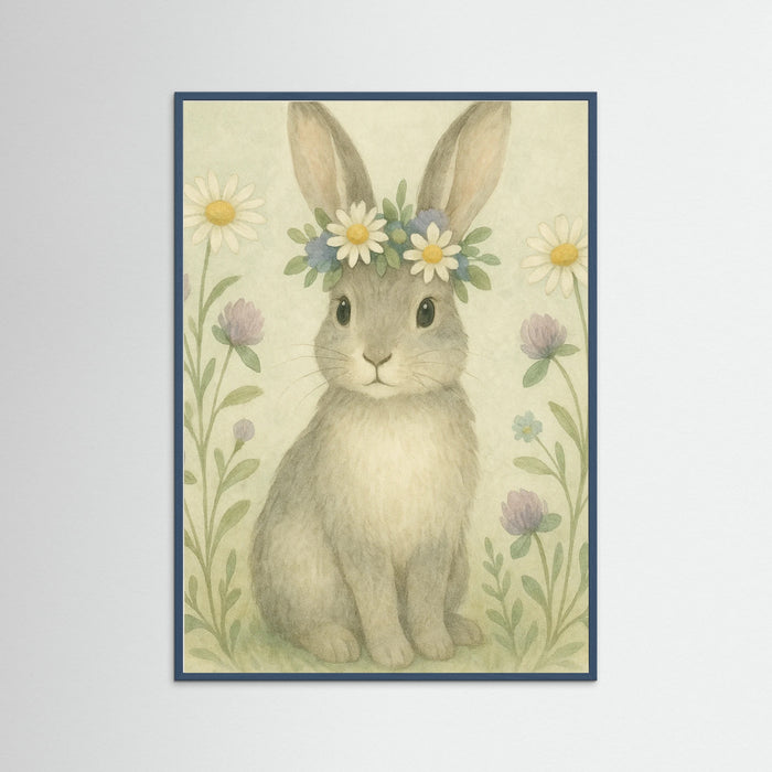 Teal Wood Whimsical Rabbit