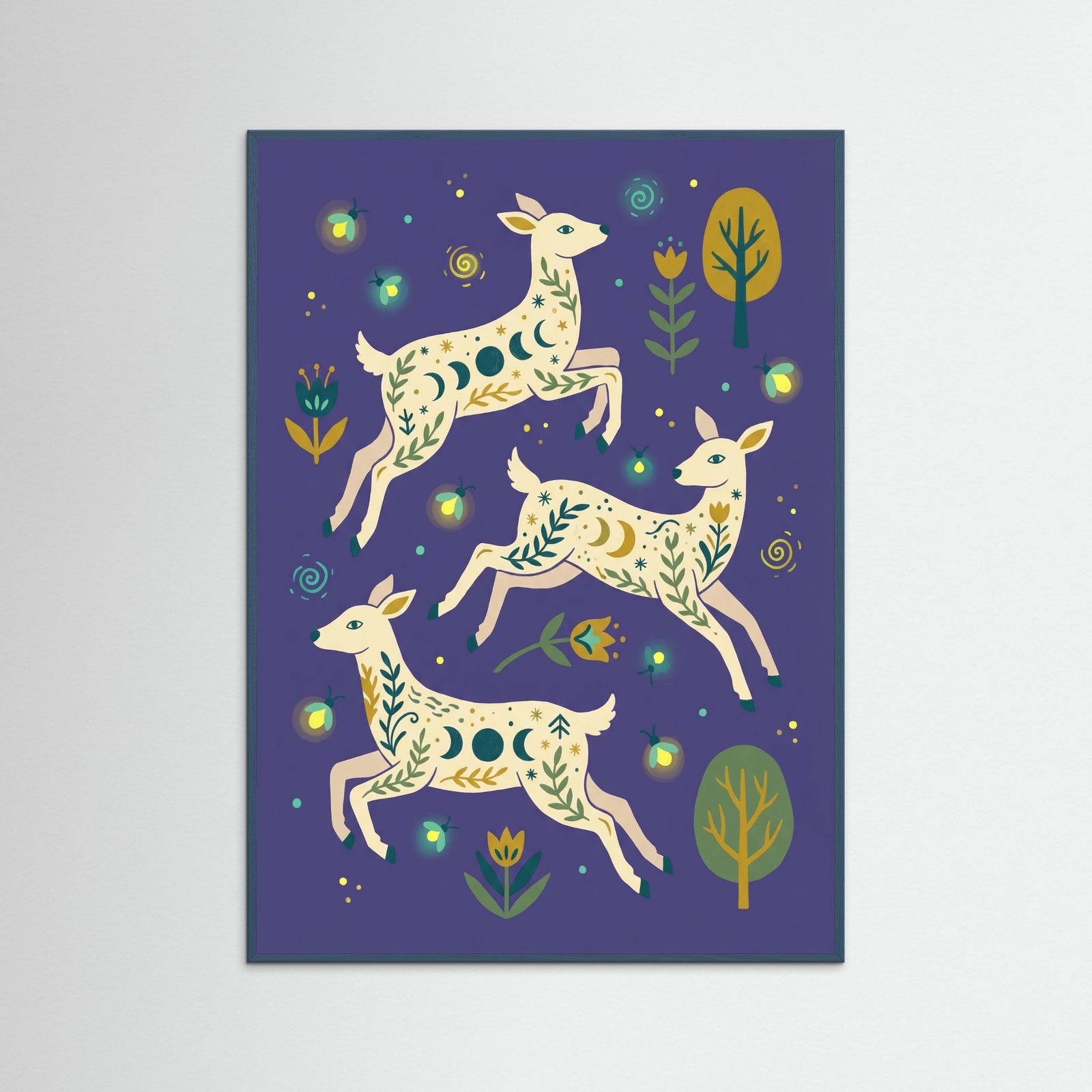 Teal Wood Whimsical Spirit Horses