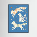 Teal Wood Whimsical Spirit Horses