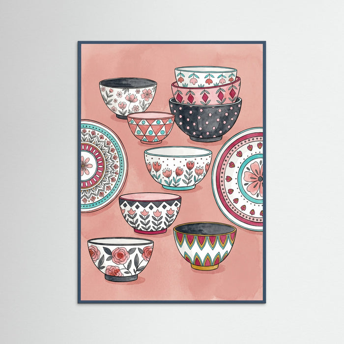 Teal Wood Whimsical Teacups