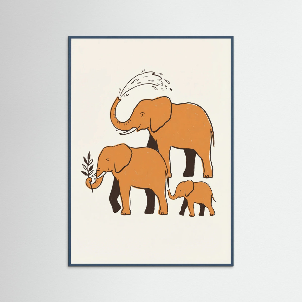 Teal Wood Whimsical Tiger Roar