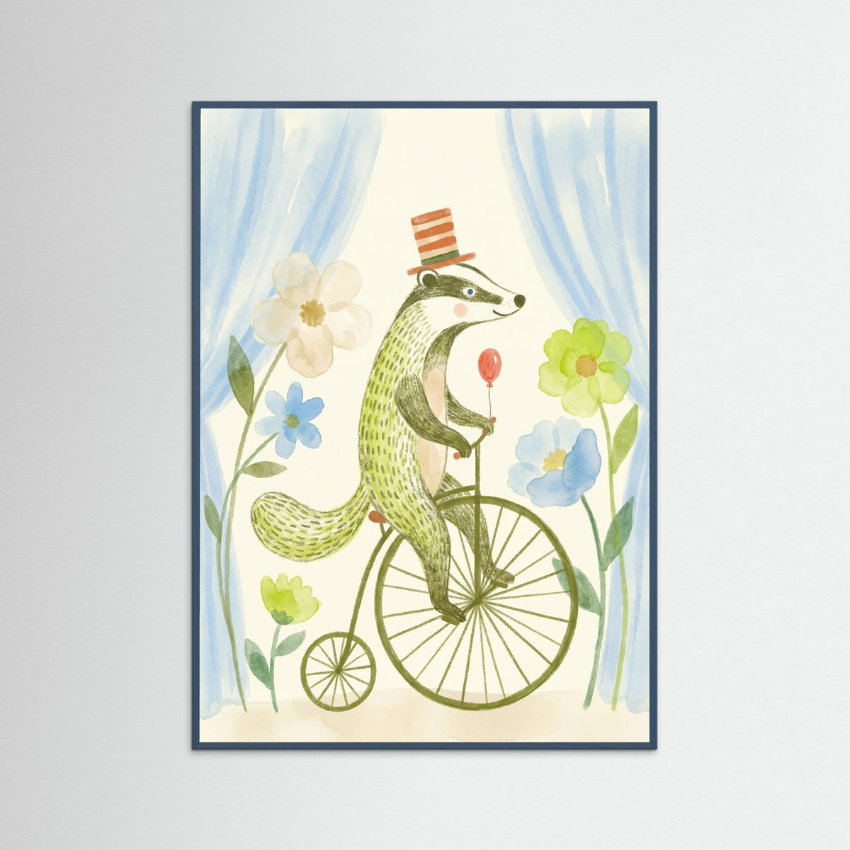 Teal Wood Whimsical Wheeled Wonder
