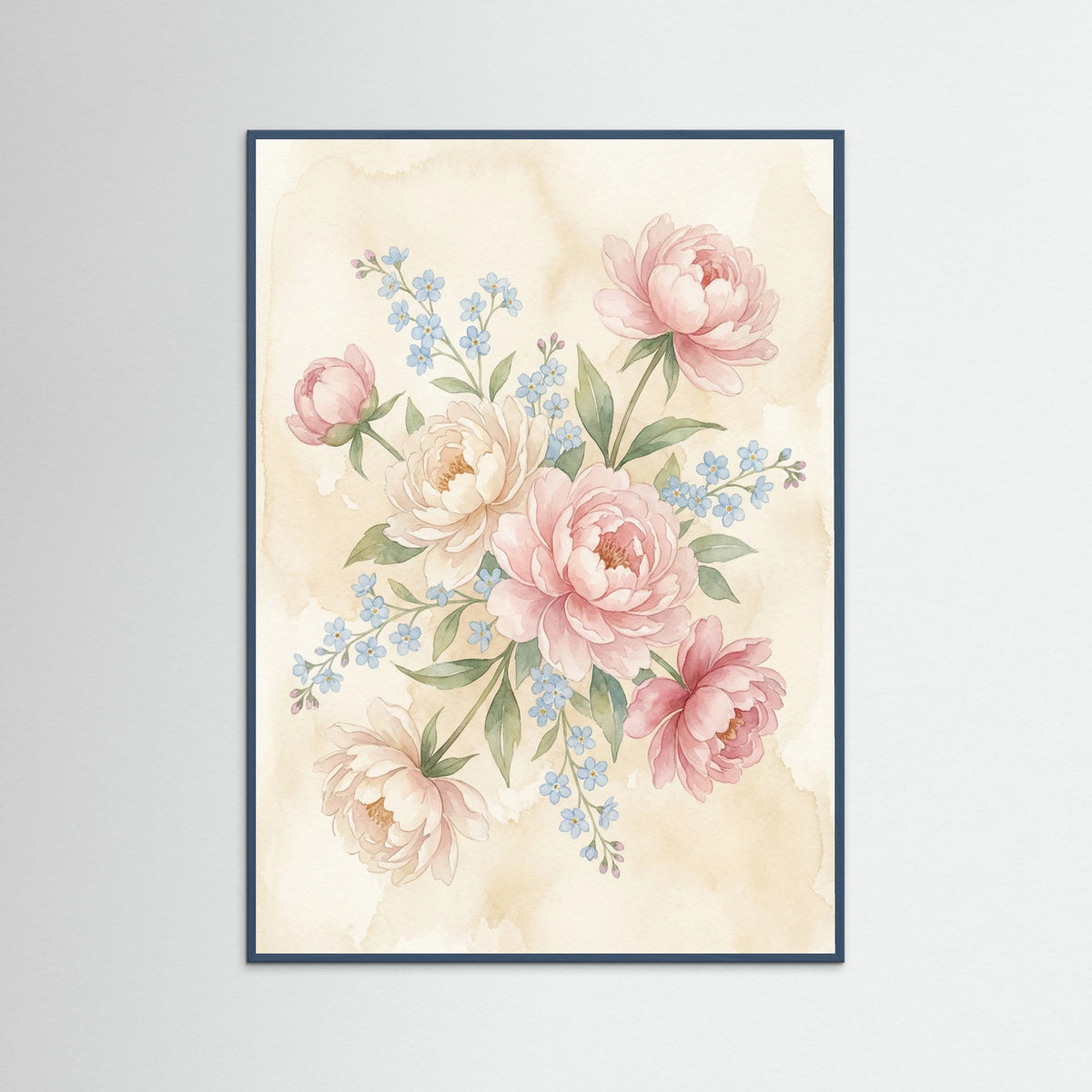 Teal Wood Whispering Petals