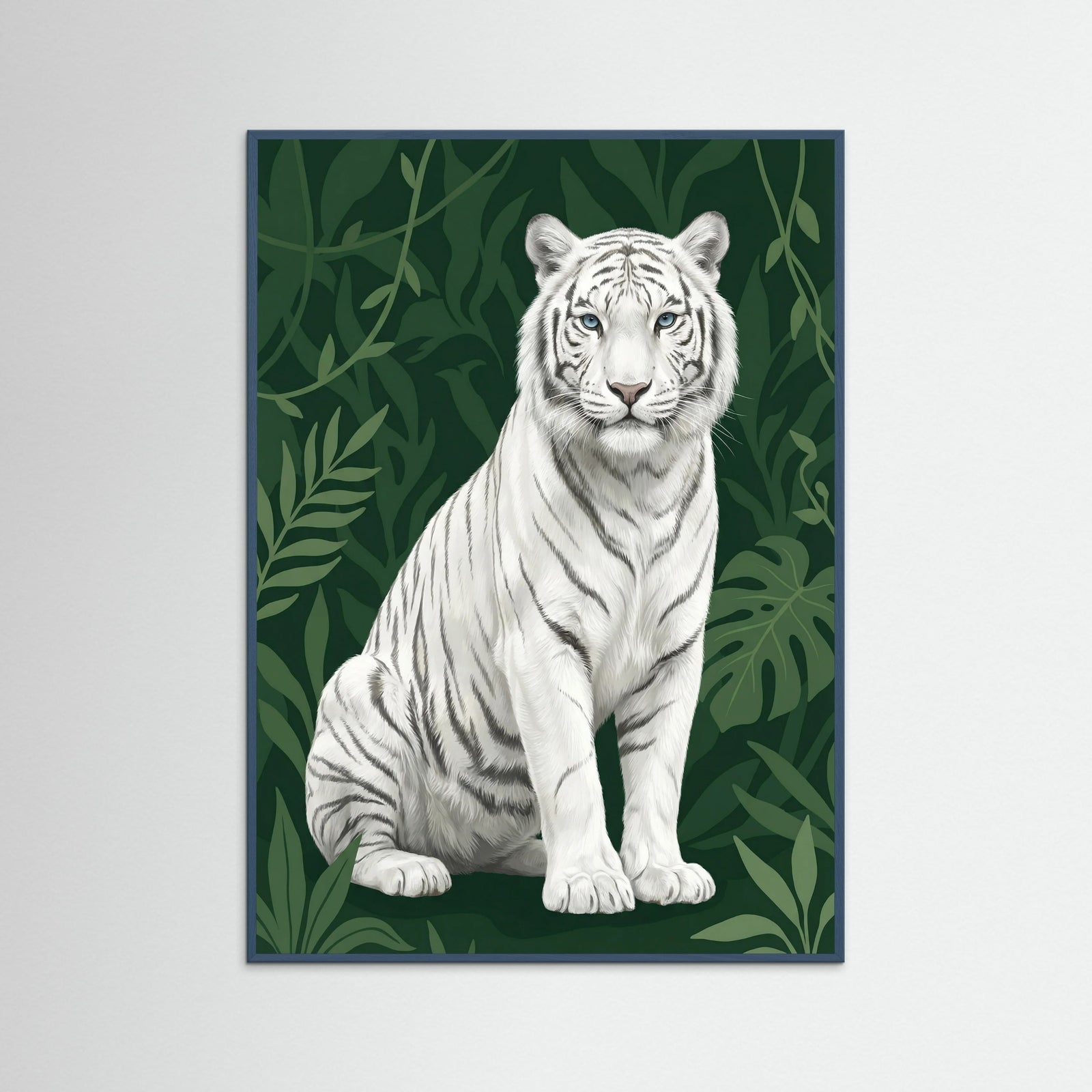 Teal Wood White Peacock Majesty