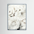 Teal Wood White Petal Embrace