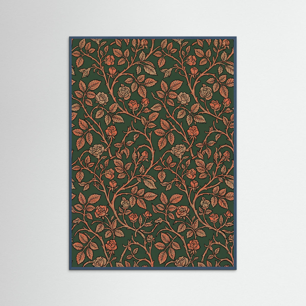 Teal Wood Willow Bough Pattern