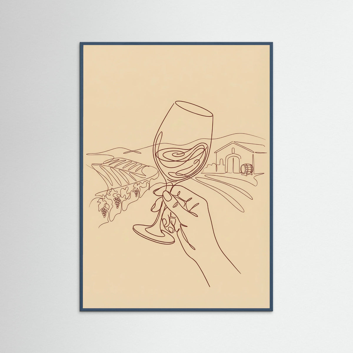 Teal Wood Wine Club Abstract