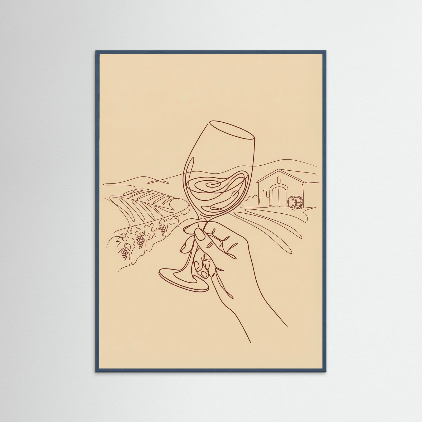 Teal Wood Wine Club Abstract