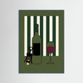 Teal Wood Wine Server