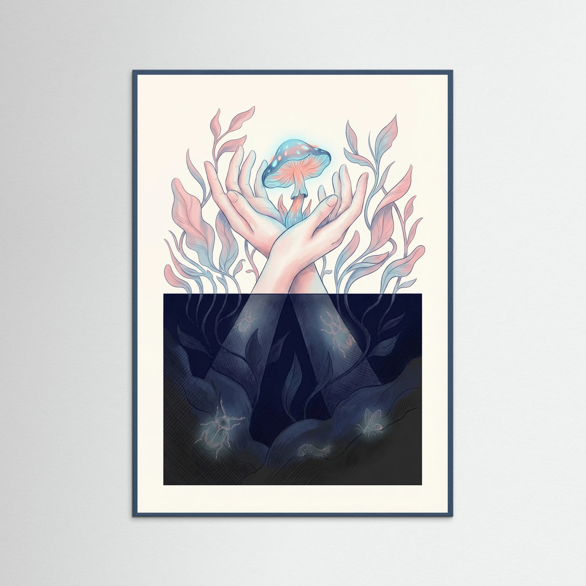 Teal Wood Winged Contemplation