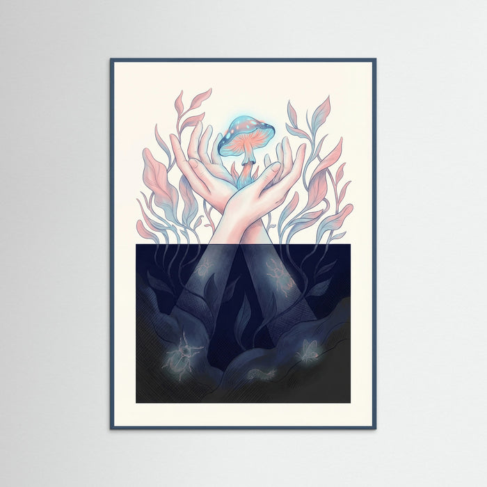 Teal Wood Winged Contemplation