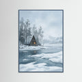 Teal Wood Winter Alpine Path
