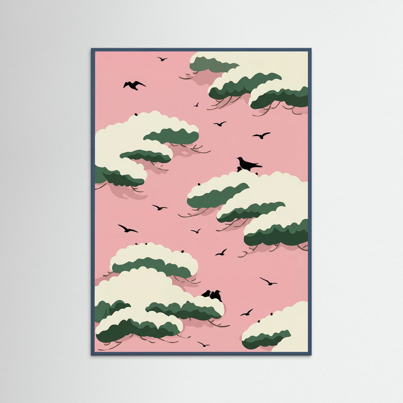 Teal Wood Winter Cloud Serenity