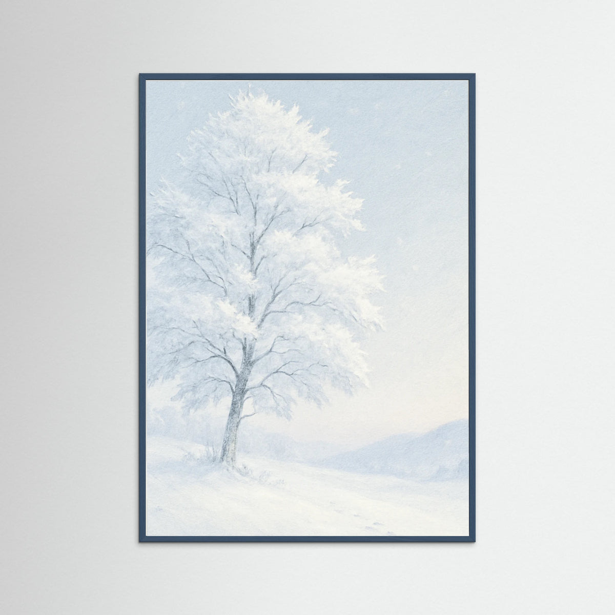 Teal Wood Winter Serenity