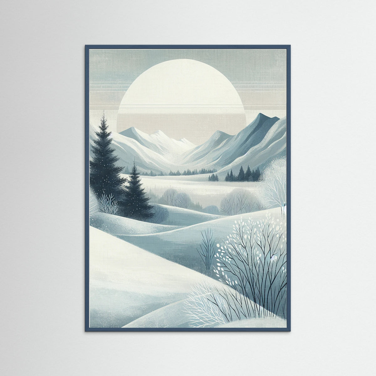 Teal Wood Winter Silence