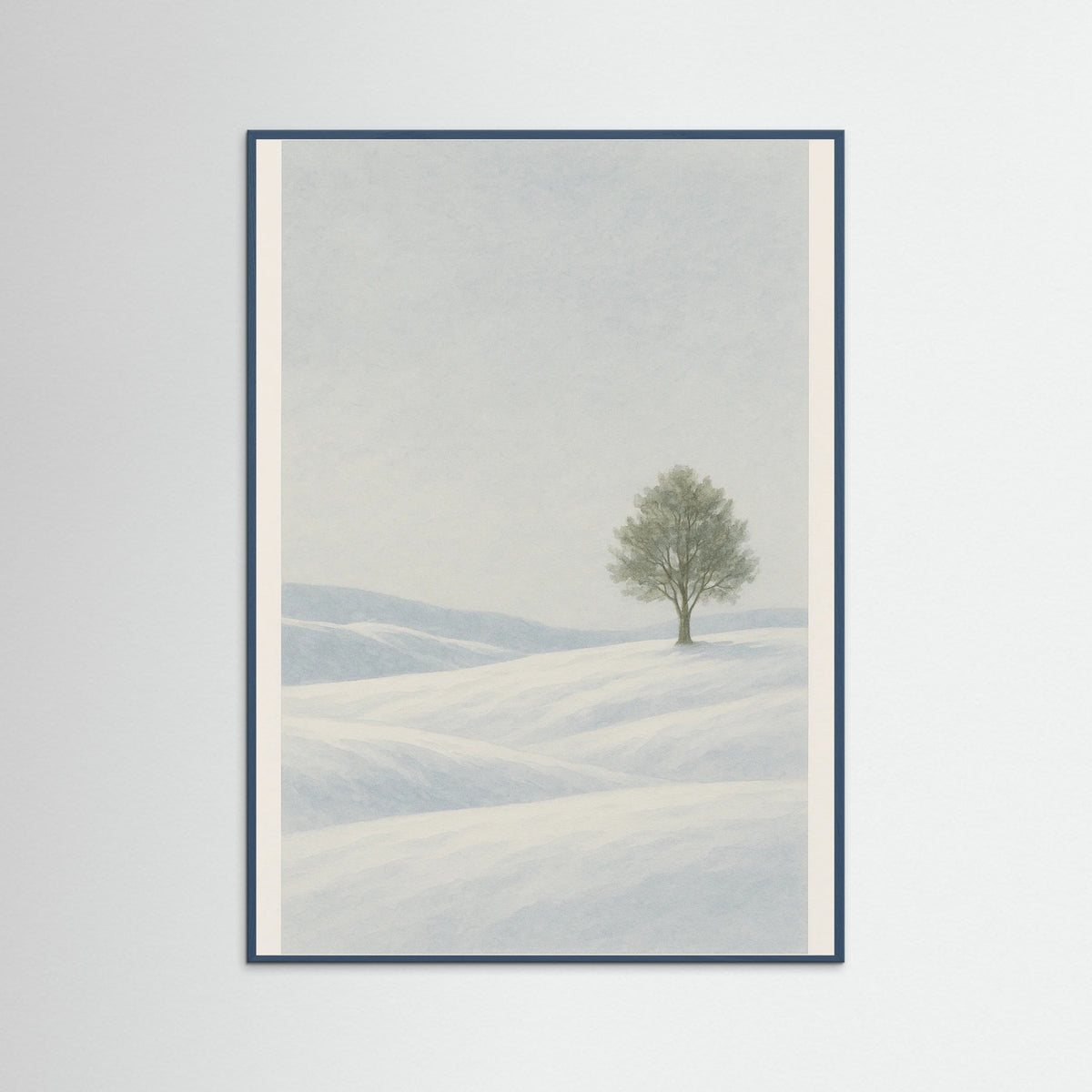 Teal Wood Winter Stillness