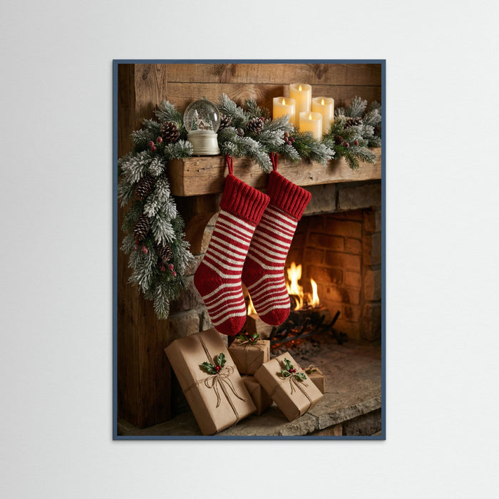 Teal Wood Winter Wonderland Hearth