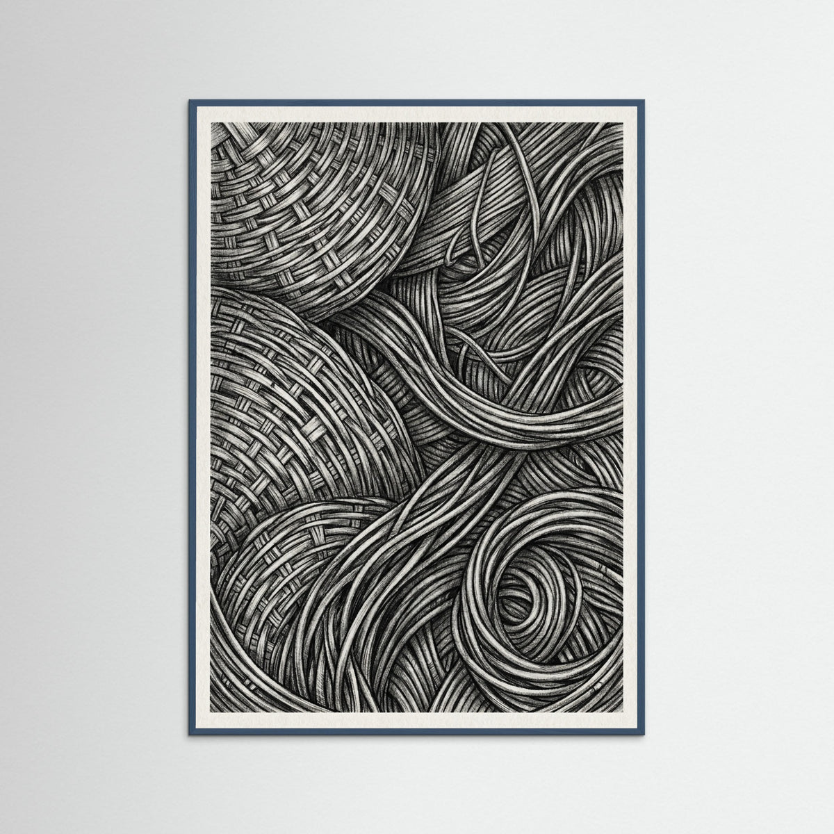 Teal Wood Woven Folds