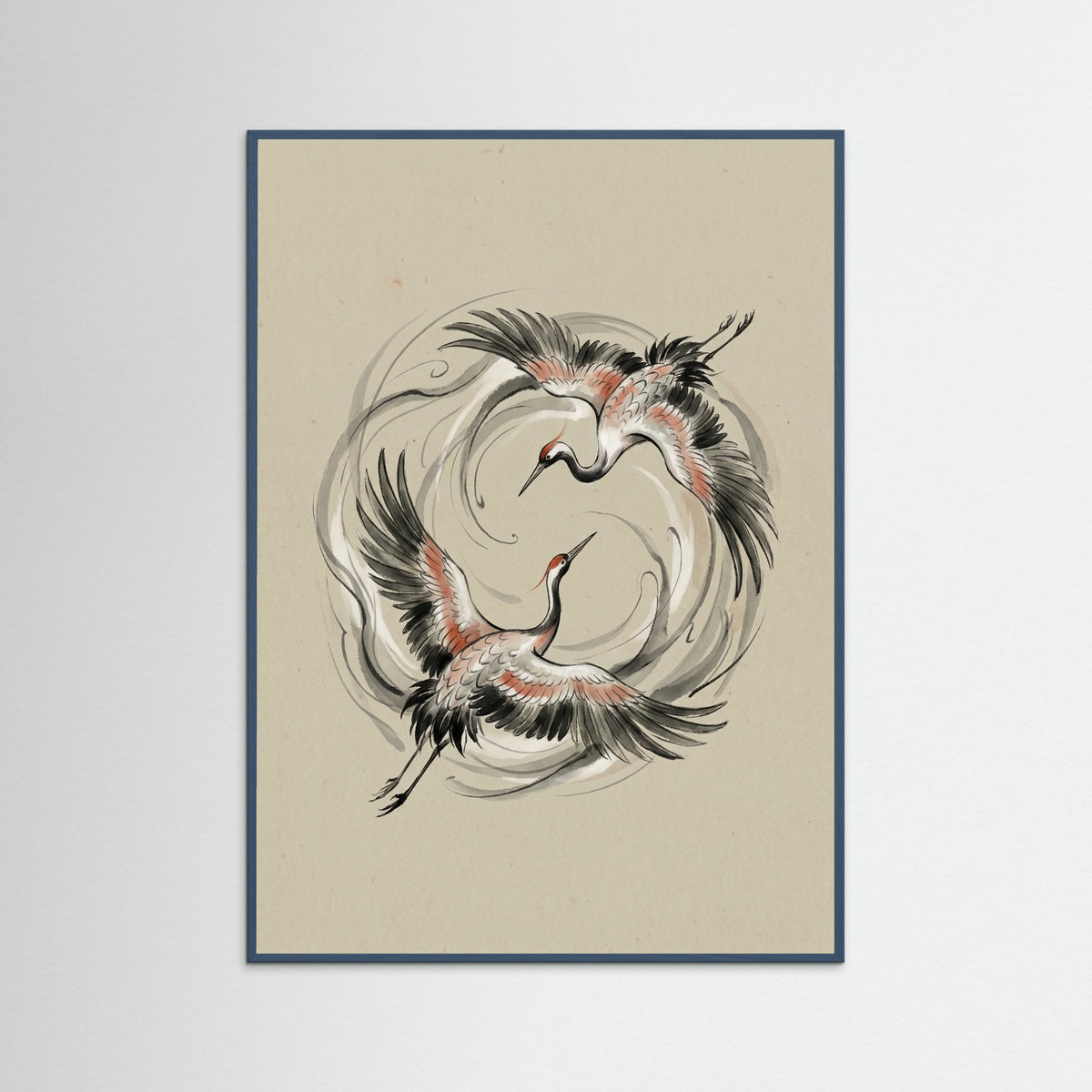 Teal Wood Yin Yang Koi