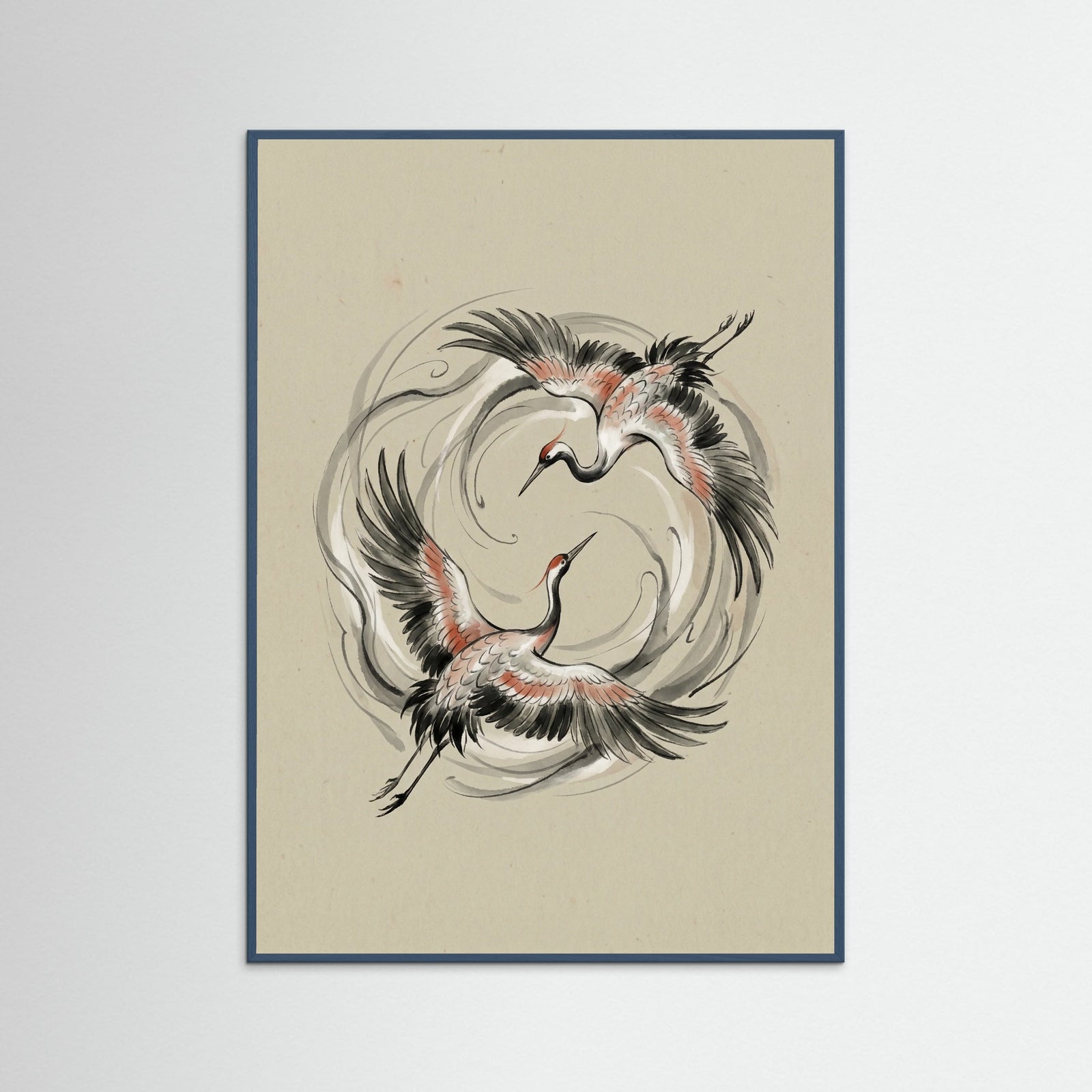 Teal Wood Yin Yang Koi