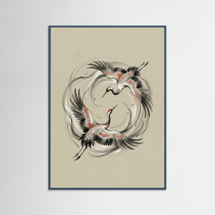 Teal Wood Yin Yang Koi
