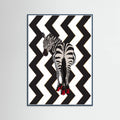 Zebra Heels Zigzag Poster – plakat og kunsttryk