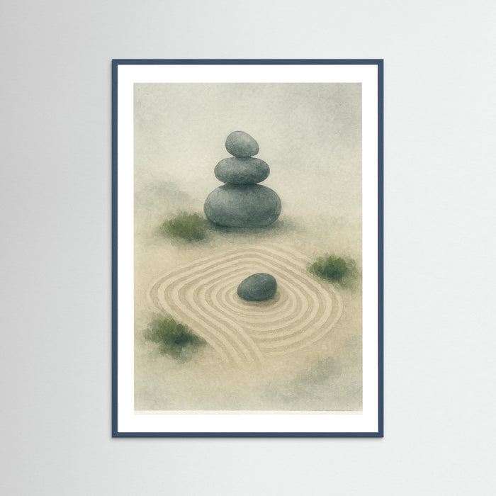 Teal Wood Zen Garden