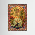 Teal Wood Zodiac Queen Poster