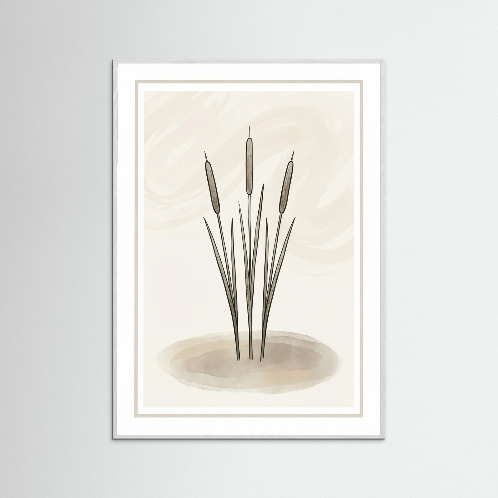 White Wood Abstract Baobab