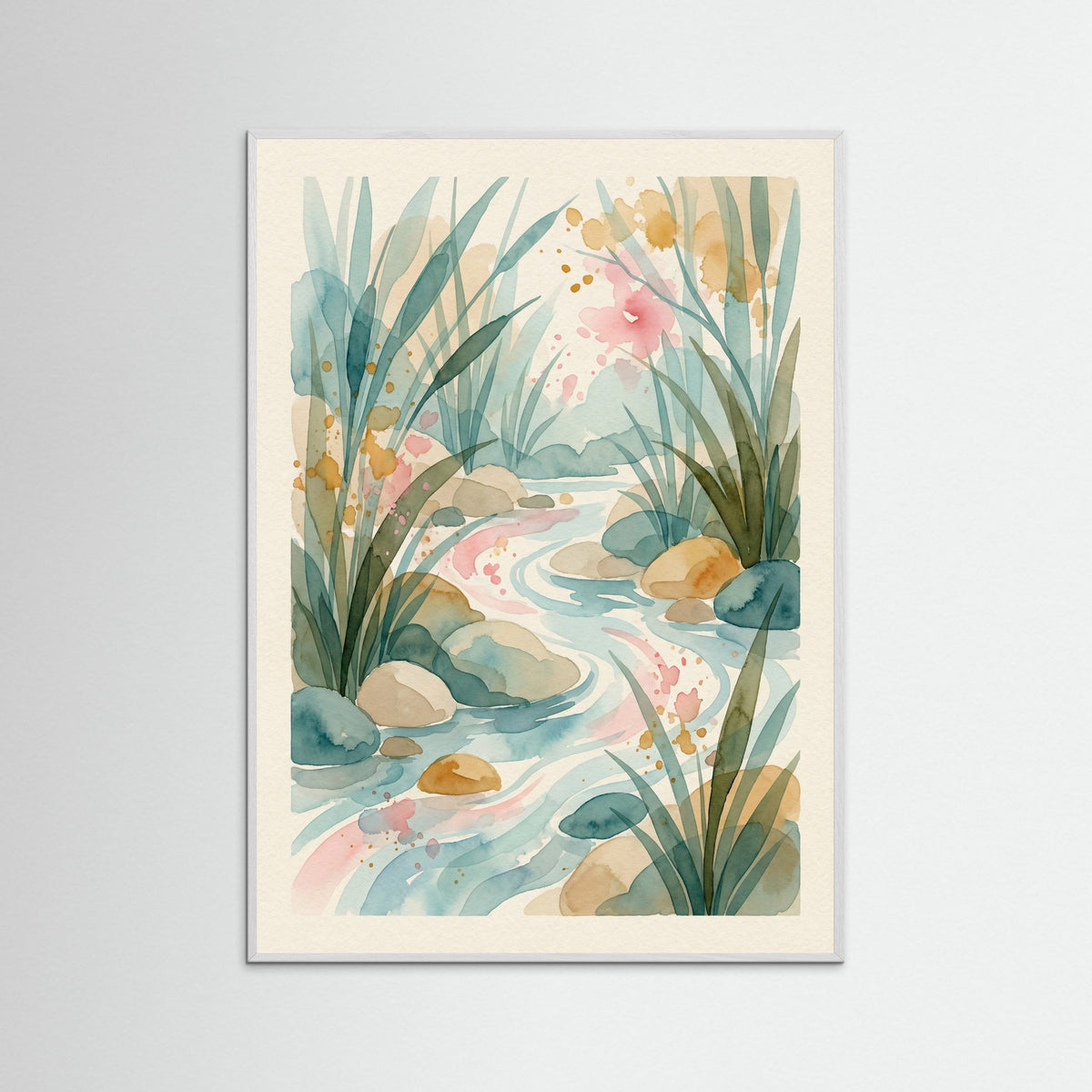 White Wood Abstract Bloom Symphony