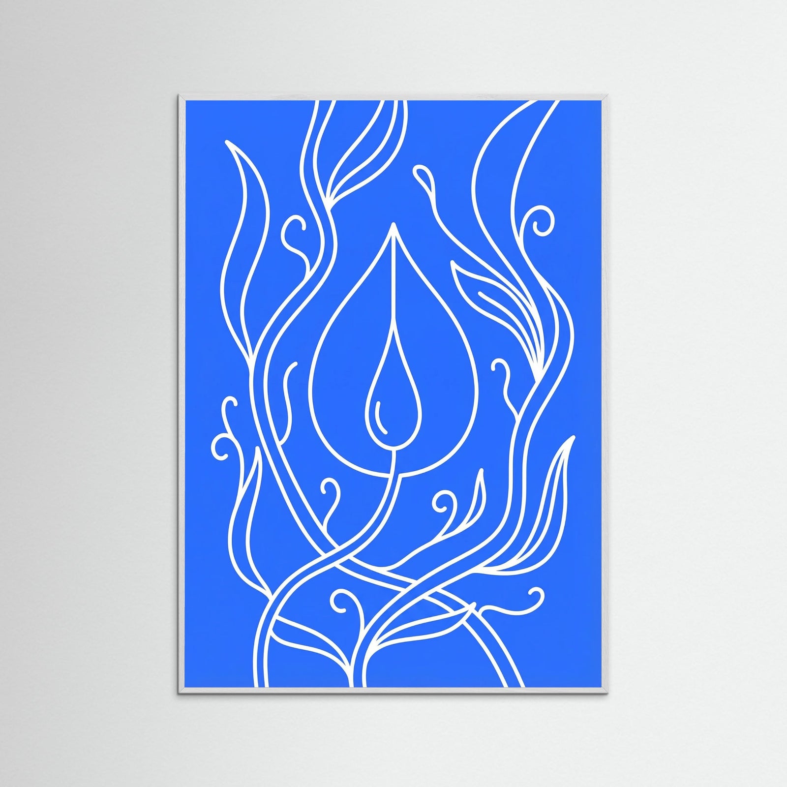 White Wood Abstract Bloom