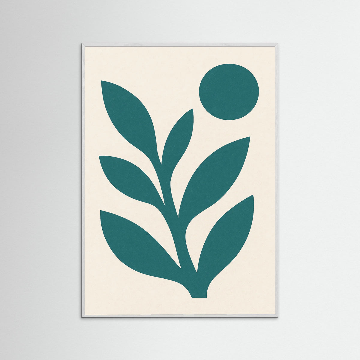 White Wood Abstract Blue Figure