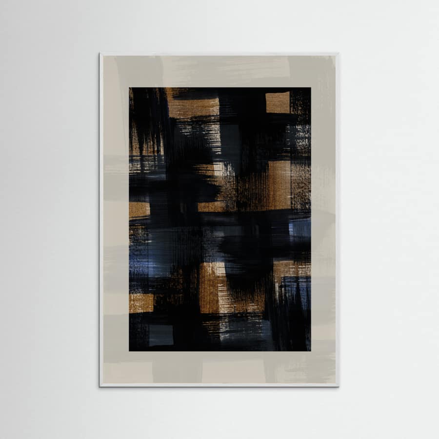 Abstract Brush Strokes 128X Poster – Poster und Kunstdruck