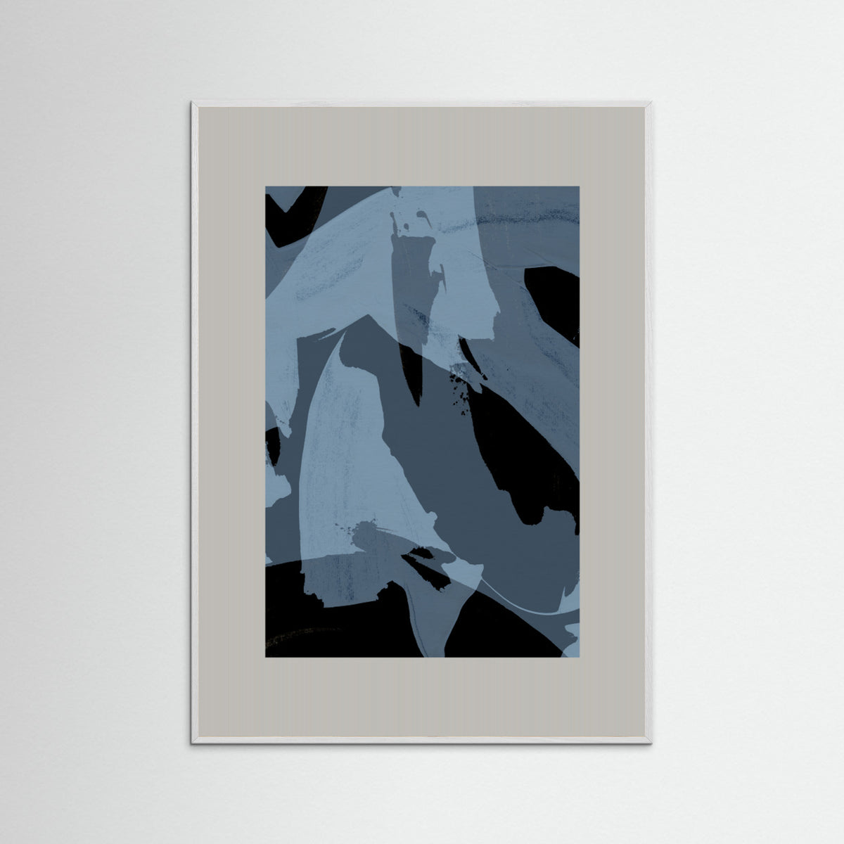 White Wood Abstract Brush Strokes 60Y Poster