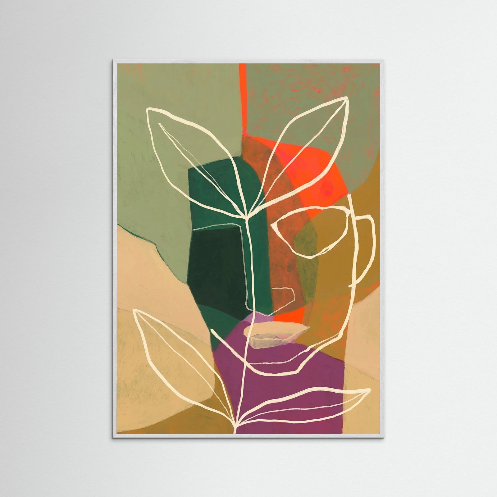 White Wood Abstract Contemplation