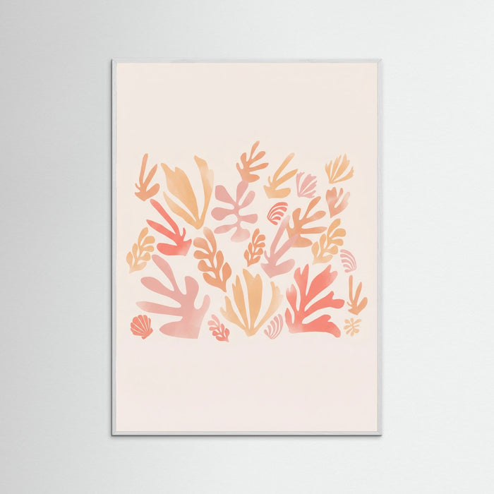 White Wood Abstract Coral Garden