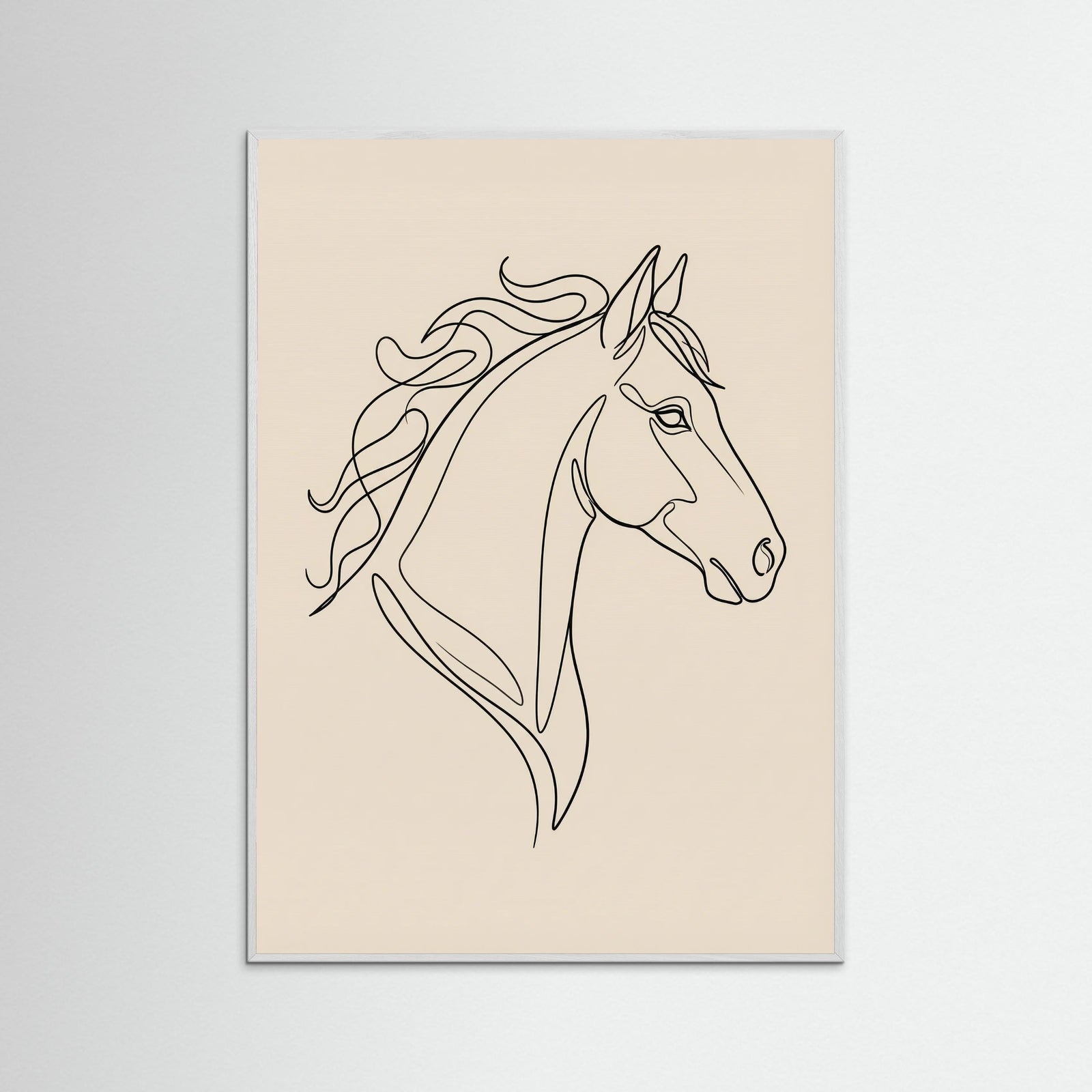 White Wood Abstract Curly Portrait