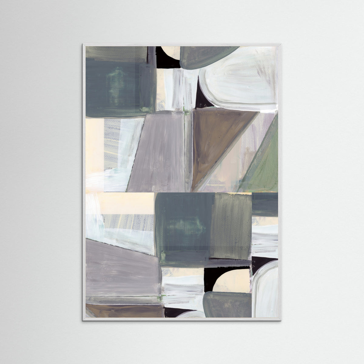 White Wood Abstract Desaturate No1 Poster