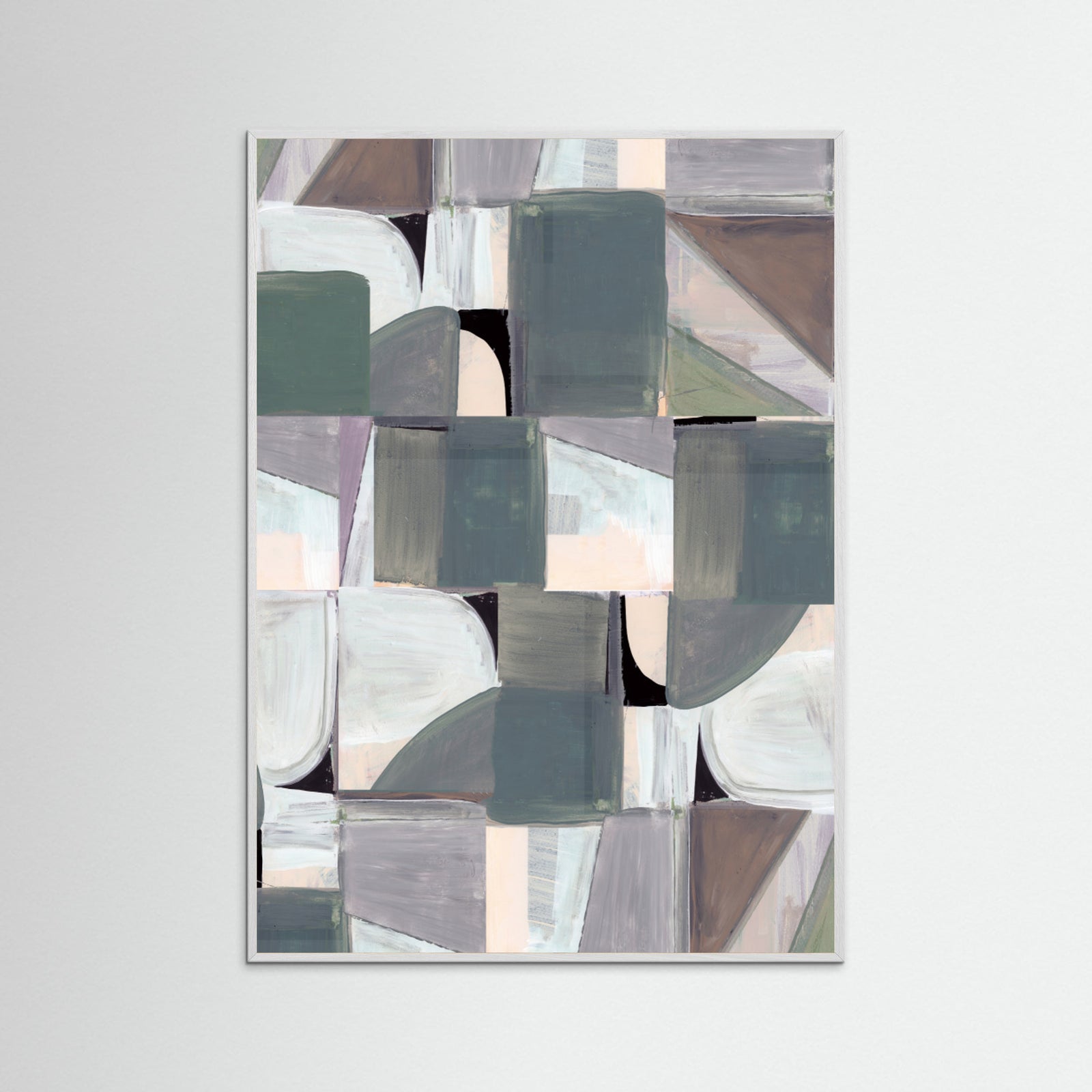 White Wood Abstract Desaturate No3 Poster