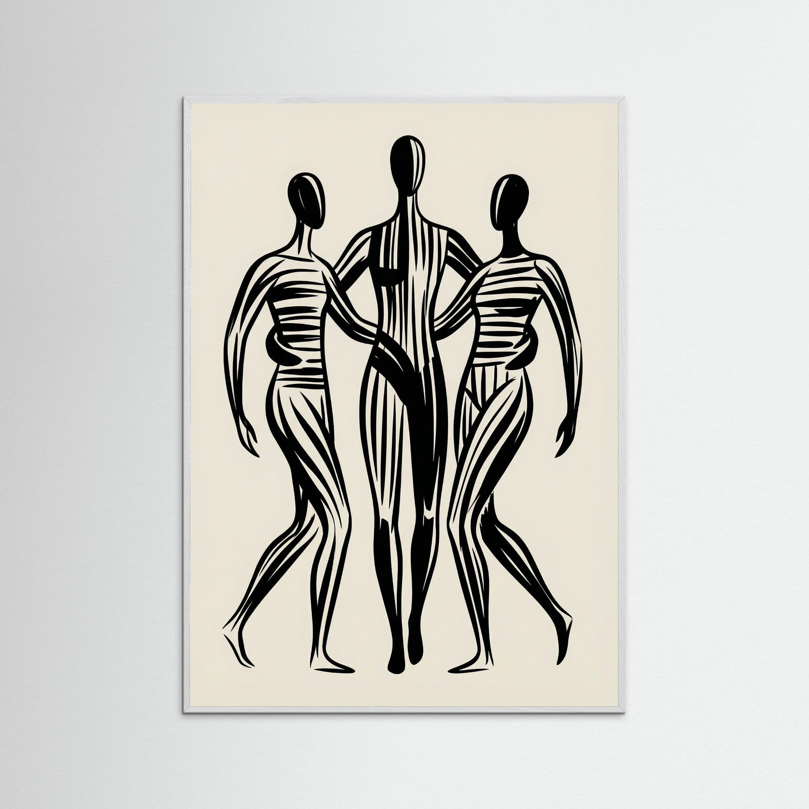 White Wood Abstract Embrace