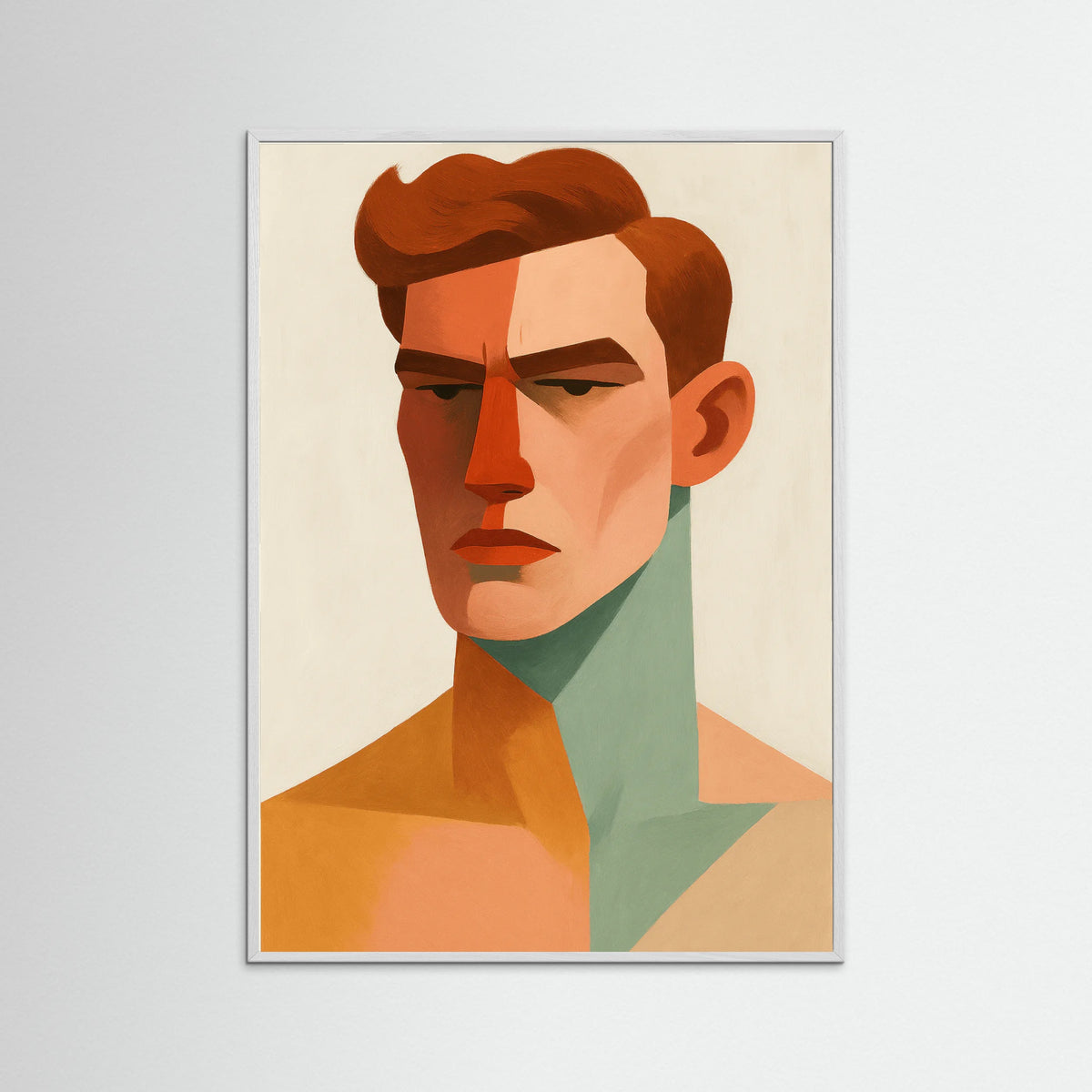 White Wood Abstract Face